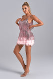 Soluna Sequin Feather Mini Dress