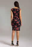 Soren Ruched Print Mesh Dress