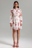 Syre Flounced Printed Chiffon Dress