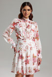 Syre Flounced Printed Chiffon Dress