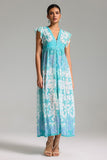 Tatum V Neck Printed Maxi Dress