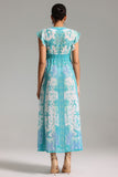 Tatum V Neck Printed Maxi Dress