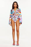 Theo Printed Cut Out Swimsuit