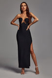 Theodora Black Maxi Bandage Dress