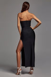 Theodora Black Maxi Bandage Dress