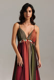 Tinnie Halter V Neck Cut Out Maxi Dress