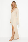 LIONESS Opulence Maxi Dress Beige