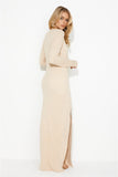 LIONESS Opulence Maxi Dress Beige