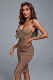 Usama Mini Bandage Dress - Nude