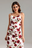 Valri Ruched Floral Midi Dress