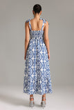 Vernes Halter Printed Maxi Dress