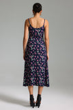 Verney Halter Floral Printed Midi Dress