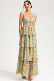 Cami Floral Backless Tiered Hem Maxi Dress