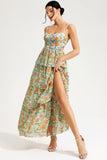 Cami Floral Backless Tiered Hem Maxi Dress