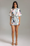 Wenie Printed Shirt Mini Dress