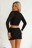 Beauty Of Seashells Mini Skirt Black