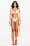 Zarinny Flower Print Bikini Three Piece Set