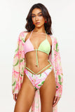 Zarinny Flower Print Bikini Three Piece Set