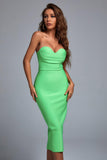 Salimi Midi Bandage Dress - Green - Bellabarnett