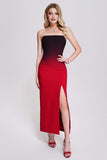 Masaka Strapless Slit Maxi Dress