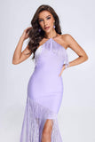 Eleonor Halterneck Tassel Bandage Dress