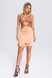 Hulda Cutout Bandaga Satin Dress