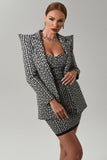 Aina Jacquard Blazer Dress Bandage Set - Bellabarnett