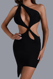 Sadie Cutout One Shoulder Bandage Dress