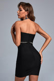 Rakia Halter Diamonate Mini Bandage Dress