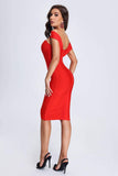 Jayleene Off Shoulder Midi Bandage Dress