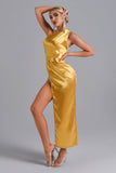 Jojo One Shoulder Satin Maxi Dress