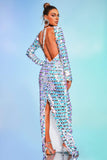 Gerianna Sequin Backless Maxi Dress