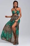 Vix Halter Leopard Maxi Dress