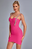 Rhinestone Corset Mini Bandage Dress