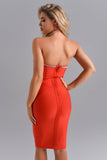 Lanak Diamonate Midi Bandage Dress