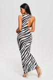 Tearnie Zebra Printed Mesh Beach Cover