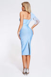 Pull Mesh Midi Bandage Dress