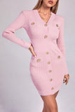 Ratia Mini Knit Dress - Pink - Bellabarnett