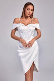 Yasmin Satin Corset Mini Dress - White