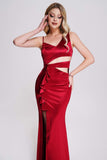 Zore Satin Cutout Maxi Dress - Bellabarnett