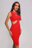 Lalie One Shoulder Midi Bandage Dress - Bellabarnett