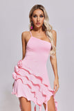 Tynea One Shoulder Ruffle Mini Dress