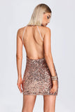 Marjorie Halterneck Sequin Mini Dress