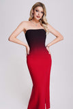 Masaka Strapless Slit Maxi Dress