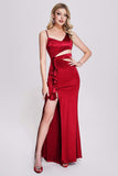 Zore Satin Cutout Maxi Dress - Bellabarnett